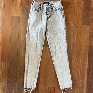 Aeropostale Stone Gray Mom Jeans